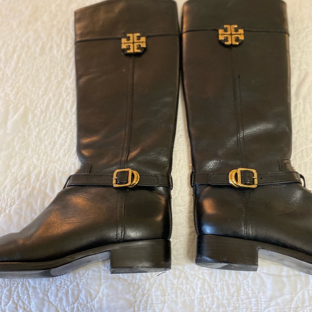 Tory Burch black riding boots.  Size 6.5